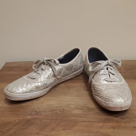 Women's Sequin Sneakers - Picture 1 of 6